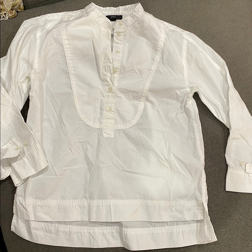 J Crew XSP white Long sleve T-Shirt